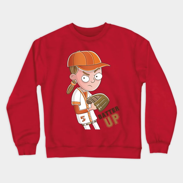 Batter Up! Baseball Pitcher Crewneck Sweatshirt by vaughanduck